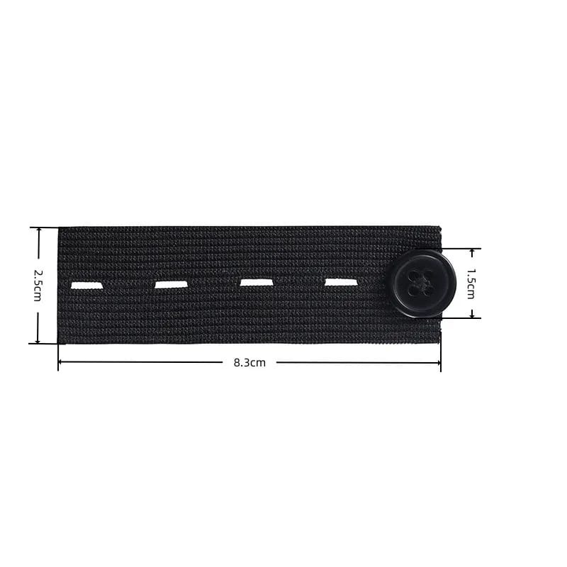 Extensor de Cintura SM Elástico Ajustable Maternidad Negro